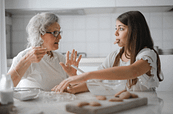 grandmother and girl