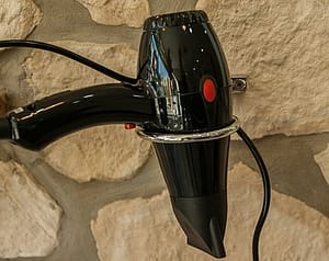 black hair dryer