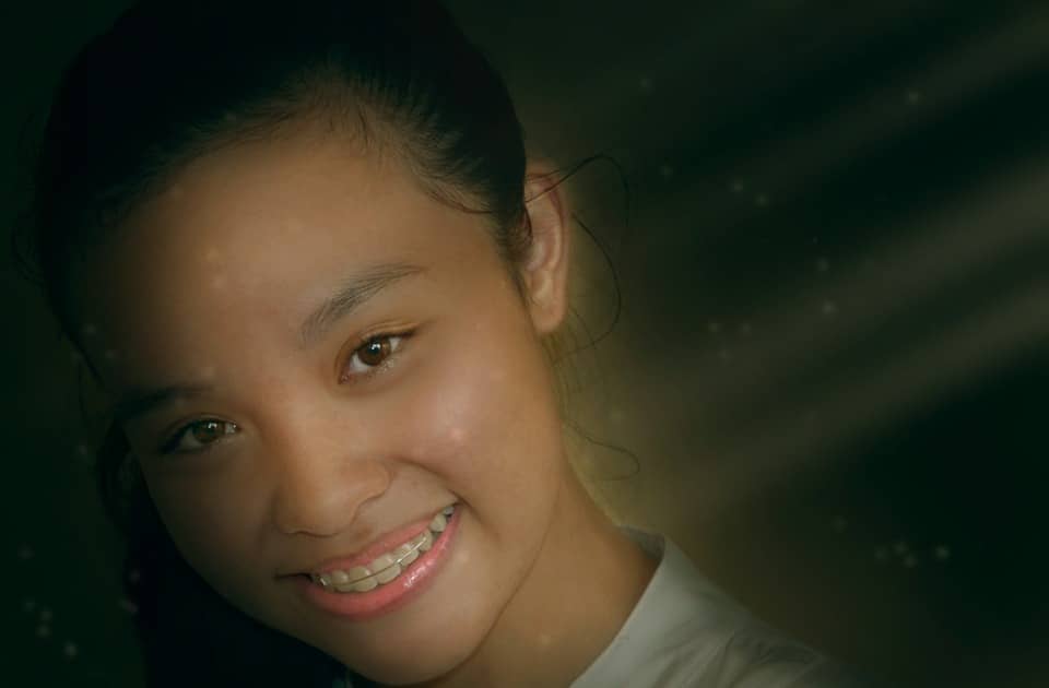 woman smiling